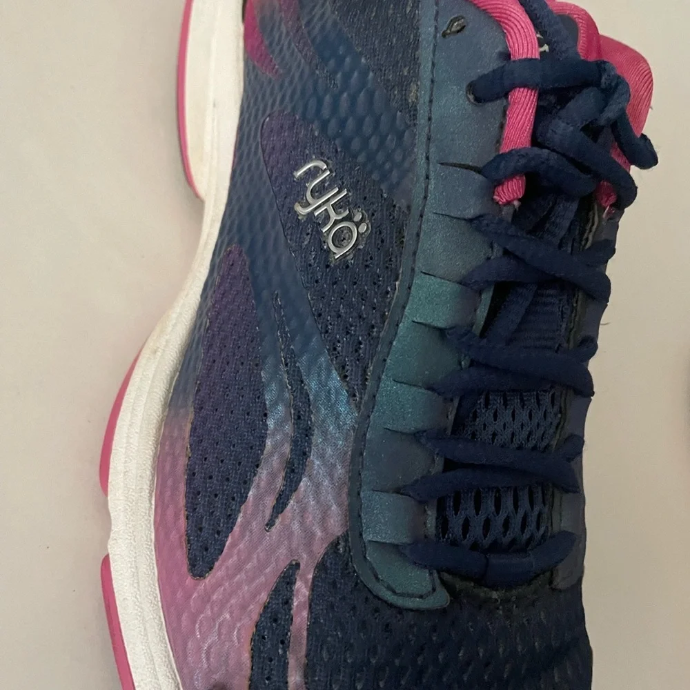 RYKA Women's Devotion Plus 2 Walking Shoe, Blue/Rose Violet/Chrome Silver Sz 9M